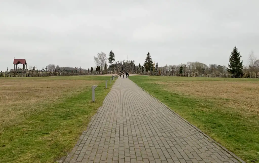 Explore the hill of crosses - Walking to the site