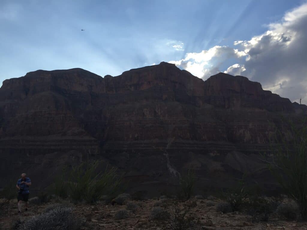 Helicopter into the Grand Canyon - Sunset inside the Grand Canyon